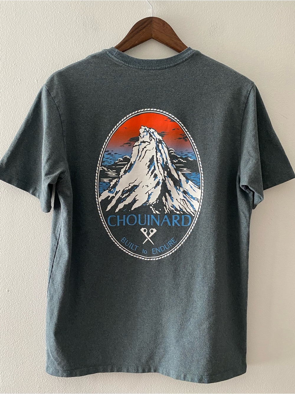 Patagonia Chouinard Graphic Men’s Short-Sleeve Pocket Tee in Charcoal Gray - Picture 2 of 11